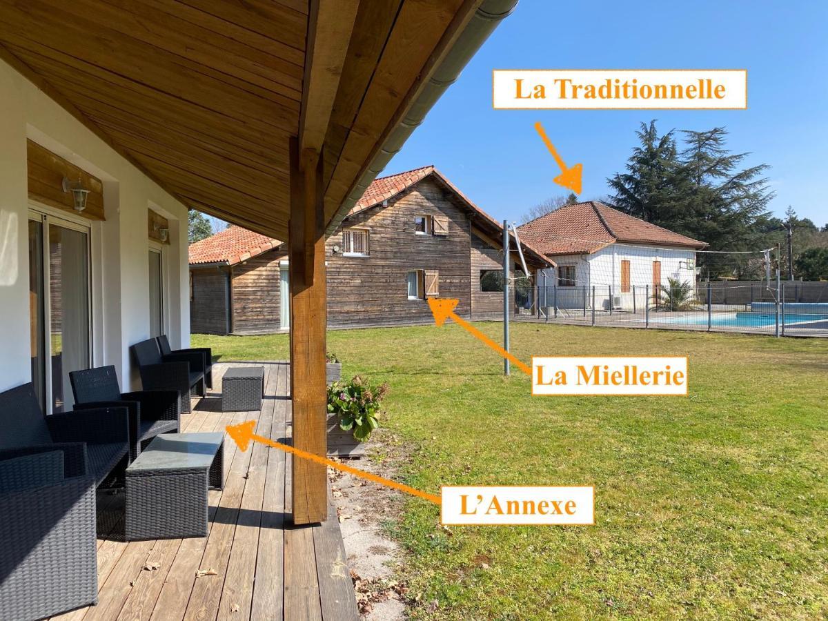 Ensemble De 3 Villas Avec Piscine Chauffee, Esprit Detente Сангине Экстерьер фото